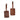 Chestnut Woven Leather Luggage Tag