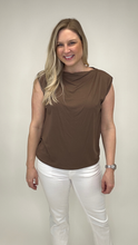 Load image into Gallery viewer, Brown Boat Neck Top- FINAL SALE

