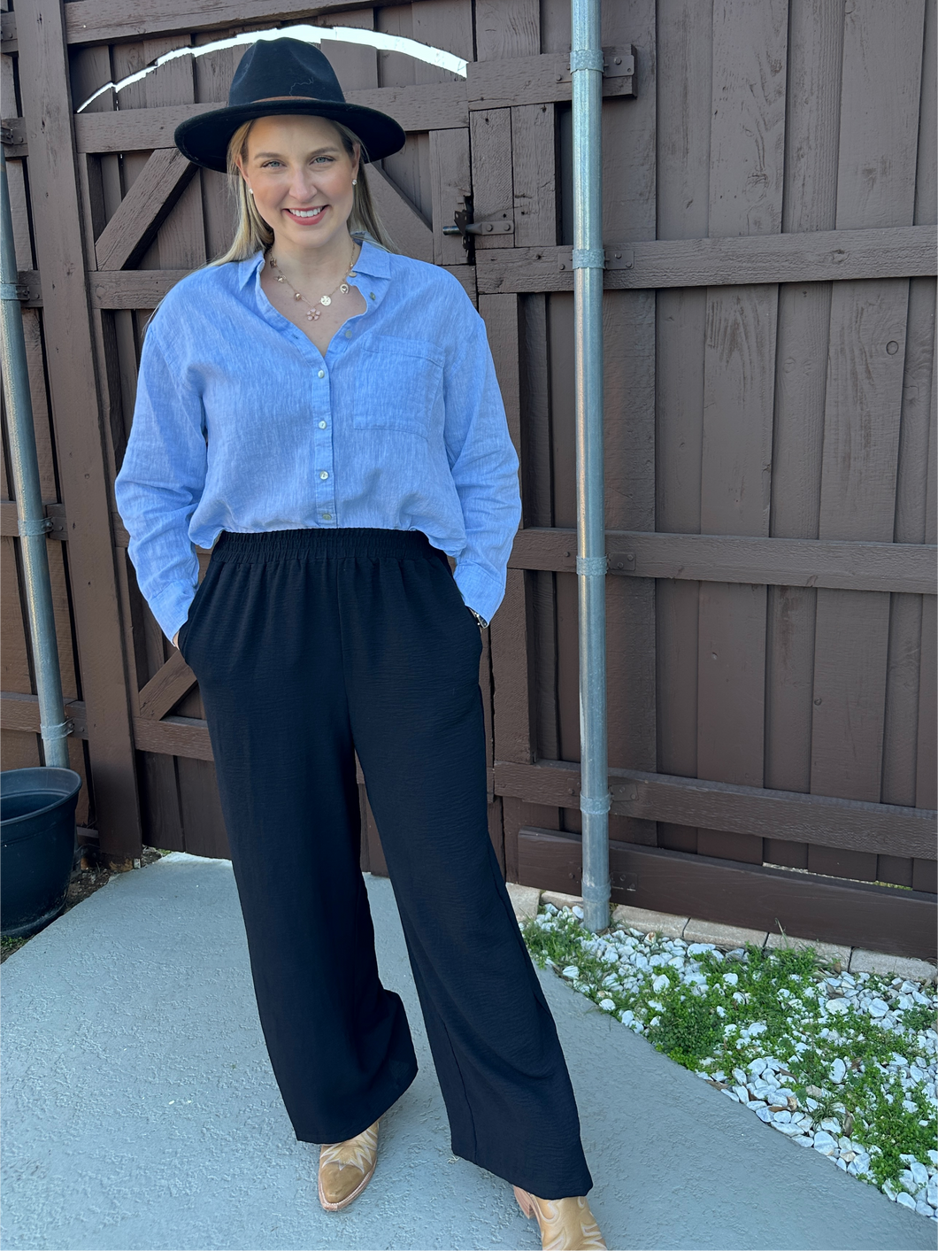 Black Pull on Pant