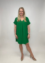 Load image into Gallery viewer, Kelly Green V-Neck Dress
