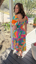 Load image into Gallery viewer, Neon Print Midi Dress FINAL SALE
