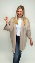 Load image into Gallery viewer, Oversized Scuba Modal Cardigan-Taupe FINAL SALE
