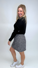 Load image into Gallery viewer, Dogtooth Gold Button Skirt FINAL SALE
