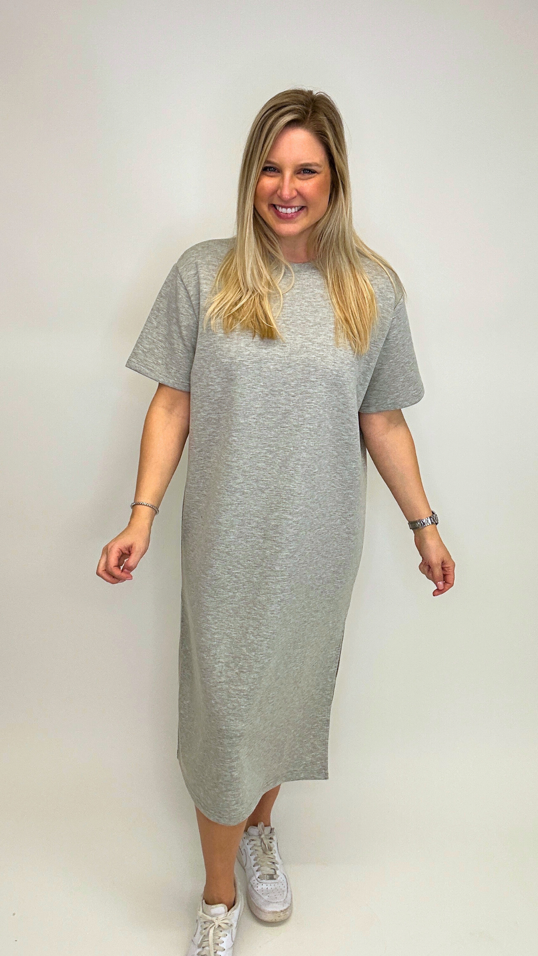 Scuba Midi Dress H. Grey FINAL SALE