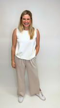Load image into Gallery viewer, Wide Leg Scuba Modal Pant- Taupe FINAL SALE
