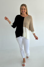 Load image into Gallery viewer, Neutral Color Block Sweater
