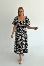 Load image into Gallery viewer, Black &amp; White Floral Midi
