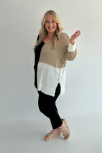 Load image into Gallery viewer, Neutral Color Block Sweater
